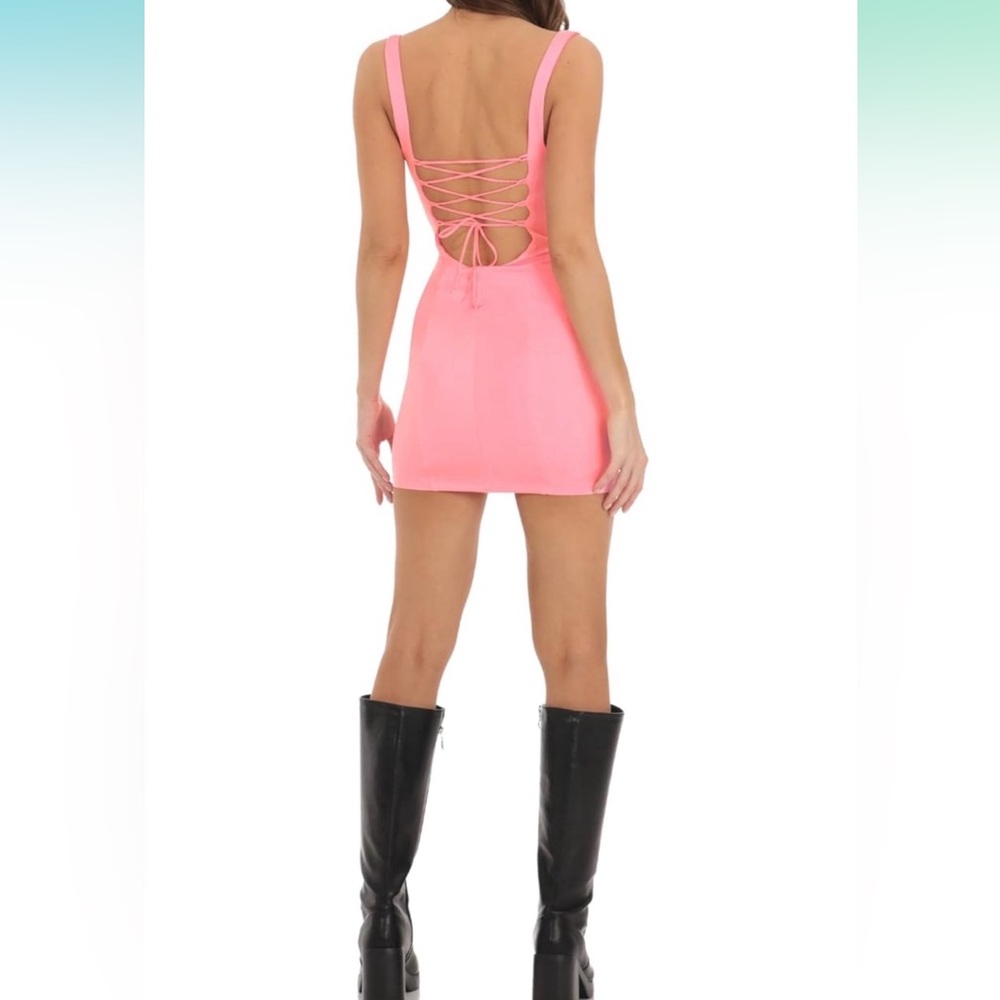 Lucy in the Sky Pink Mini Dress - Picture 2 of 2